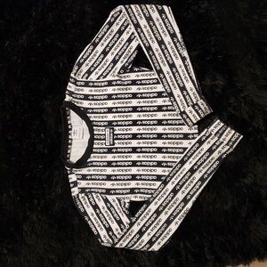 🧿Adidas Monochrome Logo Crop Top